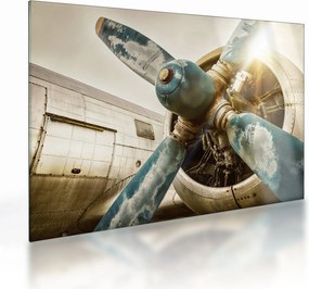 Tablou pe sticlă - Elice de avion vechi (70x50 cm)