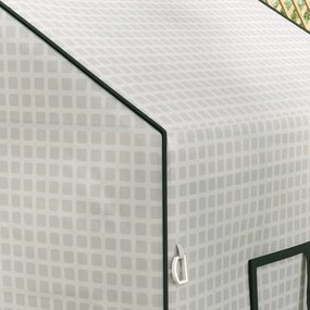 Outsunny Husă de înlocuire pentru seră de grădină 140 x 73 x 190 cm cu fereastră, ușă anti-UV pentru grădină - Alb | Aosom Romania