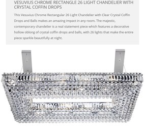 Candelabru XXL cristal design LUX Vesuvius 26L 8382CC SRT