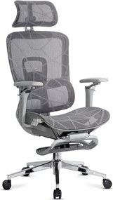 Scaun de birou VISION, brate 4D, mesh respirabil, Gri