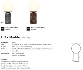Veioza, lampa de masa design modern Lilly gri