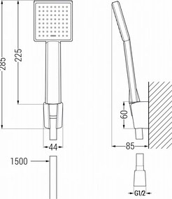 Mexen R-45 set de duș punctat, auriu - 785455052-50