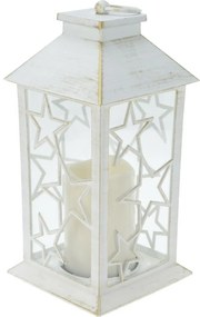 Felinar cu lumânare LED Trifle Star alb, 14 x 28cm