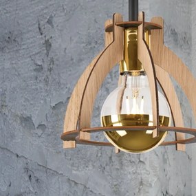 Lustră aplicată LANDO 1xE27/15W/230V stejar