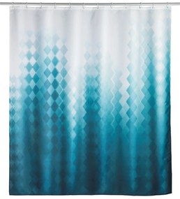 Perdea de duș Wenko Tullin, alb-albastru