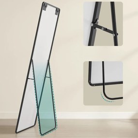 Oglindă dreptunghiulară NOIR, 160x50 cm, neagră SongmicsHome