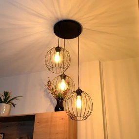 Lustră LED pe cablu MERCURE 3xE27/15W/230V