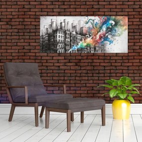 Tablou - Viața industrială (120x50 cm)
