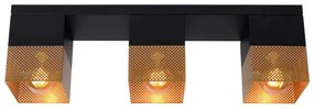Plafonieră Lucide 21123/03/02 RENATE 3xE27/40W/230V auriu/negru