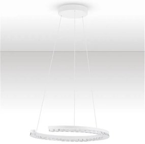 Lustra circulara aluminiu alb GREAMY D-46cm