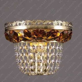 Aplica de perete cristal Bohemia N25 165/01/6, 6 light topaz