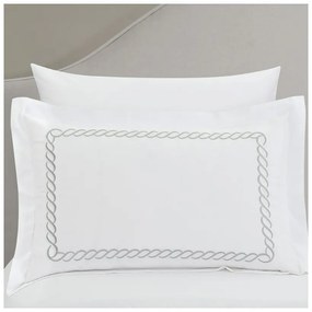 Lenjerie de pat albă din bumbac satinat pentru pat de o persoană cu cearceaf inclus, cu 6 piese 140x200 cm Whispered Serenity – Mila Home Luxury