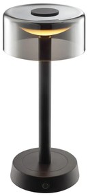 Brilliant - Lampă de birou reîncărcabilă RAZOR cu LED, control tactil și reglare a luminozității, 2,5W/5V, 2700K, IP44, negru