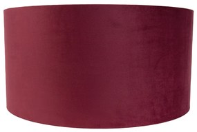 Abajur din catifea roșie 50/50/25 cu interior auriu