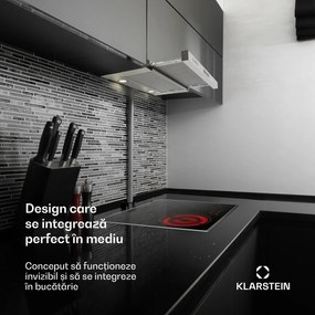 Klarstein Vinea, hotă incorporabilă, construcție plată, 60 cm, argintiu