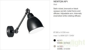 Aplica de perete cu brat reglabil, finisaj negru, NEWTON AP1 027852