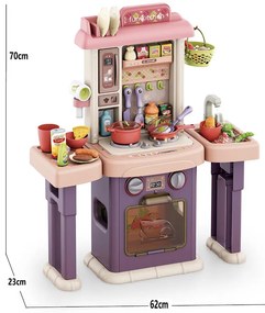 Set de bucatarie si baie de jucarie 2 in1, 43 piese