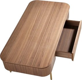 Masuta de cafea moderna design LUX Wood and Gold