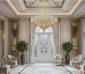 Candelabru Cristal Bohemia Exclusive 48 brate MARIA TEREZIA AUREA