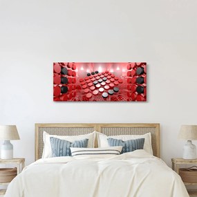 Tablou cu abstracți din butoane (120x50 cm)
