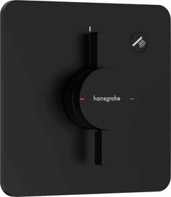Baterie dus incastrata negru mat Hansgrohe DuoTurn Q 1 functie