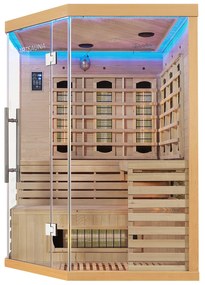 Infračervená sauna Kiruna150 s duálnou technológiou a drevom Hemlock
