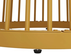 Masă rotundă pentru 4 persoane, Alb+Auriu | Aosom Romania