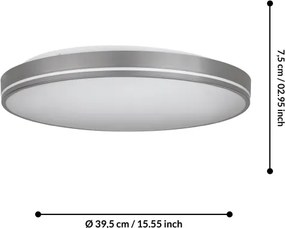Plafonieră LED dimabilă Eglo 75705 LED/22W/230V 3000-6500K + telecomandă