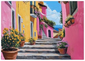 Tablou - Alee roz (70x50 cm)