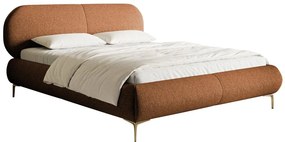 Pat matrimonial 140 cm Octave 140B (cu somieră) (miere + auriu). 1100014