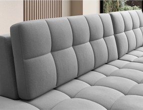 Colțar gri extensibil cu tapițerie din catifea (cu colț pe partea dreaptă/cu șezlong) Blezalt – ELTAP