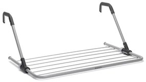 Uscator de rufe suspendat Branbatia 90300178, 4,5 m, Pentru pereti pana la 11 cm, Brate pliabile, Inox
