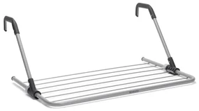 Uscator de rufe suspendat Branbatia 90300178, 4,5 m, Pentru pereti pana la 11 cm, Brate pliabile, Inox
