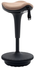 HOMCOM Scaun de echilibru, șezut mobil, rotativ, reglabil în înălțime, ergonomic, 34 x 34 x 68,5-83,5 cm, Maro | Aosom Romania