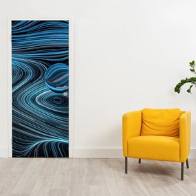 Fototapet pentru ușă - Abstract albastru (95x205cm)