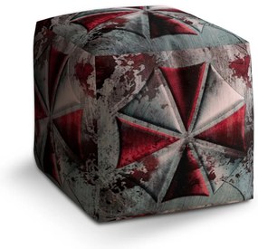 Taburet Cube Resident Evil Umbrella Co. Steel, gri / roșu