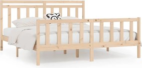 vidaXL Cadru de pat, 200x200 cm, lemn masiv de pin