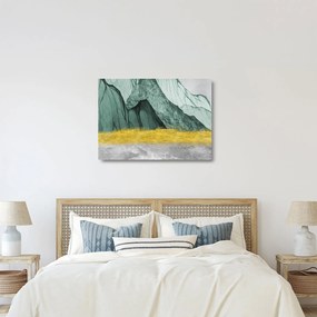 Tablou pe sticlă - Munții Smarald N⁰2 (70x50 cm)