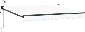 vidaXL Cort electric retractabil Alb 3 x 2,5 m