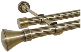 Galerie TWIST dubla PRINCE fara inele 19/19 mm - aur antic (Alege marime: 320 cm)