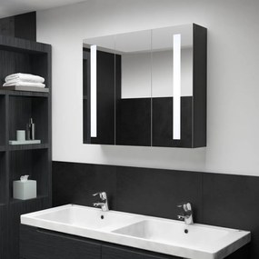 325544 vidaXL Dulap de baie cu oglindă și LED, 89x14x62 cm
