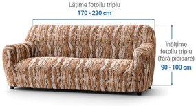 Huse bielastice OCEANO NOU cărămizii fotoliu triplu (l. 170 - 220 cm)