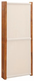 Paravan de camera cu 6 panouri, alb crem, 420x180 cm Alb crem, 420 x 180 cm, 1