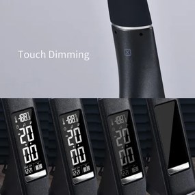 Lampă LED de masă dimabilă cu afișaj PELLE LED/7W/230V negru Brilagi