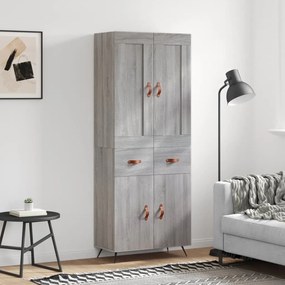 vidaXL Dulap înalt, gri sonoma, 69,5x34x180 cm, lemn compozit