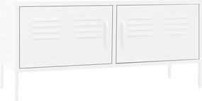 vidaXL Comodă TV, alb, 105x35x50 cm, oțel