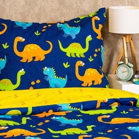Lenjerie de pat copii, din bumbac, 4Home Dino, 140 x 200 cm, 70 x 90 cm