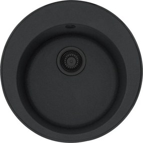 Chiuveta bucatarie compozit Franke Rotondo VN 51 cm finisaj negru mat