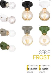 Mini Plafoniera din ceramica verde FROST
