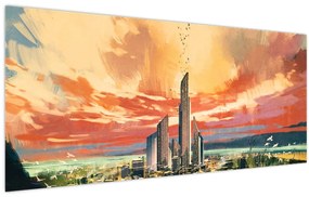 Tablou - Orașul pictat (120x50 cm)